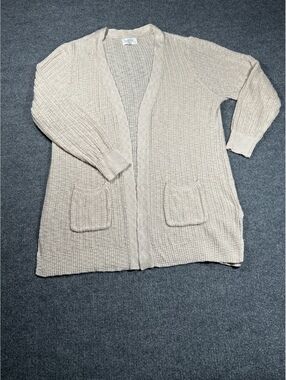Pinque Beige Knit Cardigan Sweater Size 2X